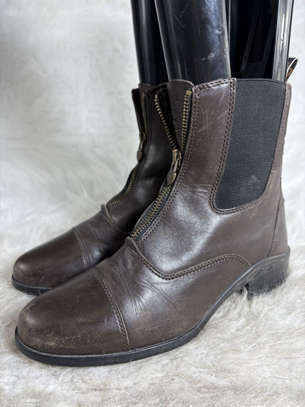 Ariat Heritage 57420 Brown Leather Zip Paddock Boots Women’s 7B